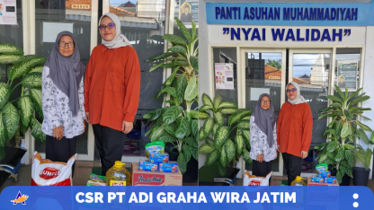 PT ADI GRAHA WIRA JATIM BERIKAN SANTUNAN UNTUK ANAK YATIM PIATU